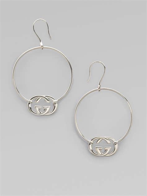 gucci sterling silver hoop earrings.